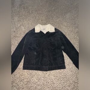 PULL AND BEAR denim jacket with fur inside